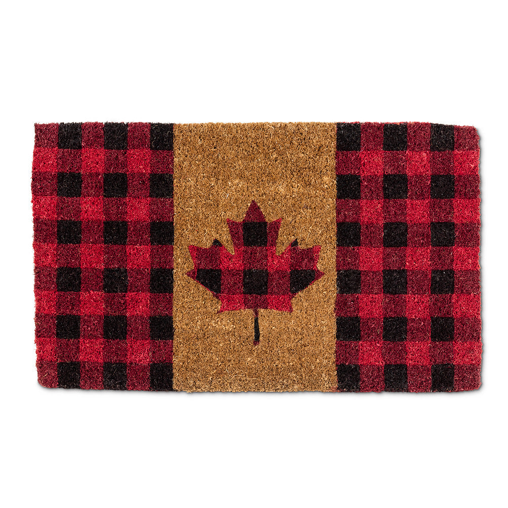 Check Maple Leaf Doormat
