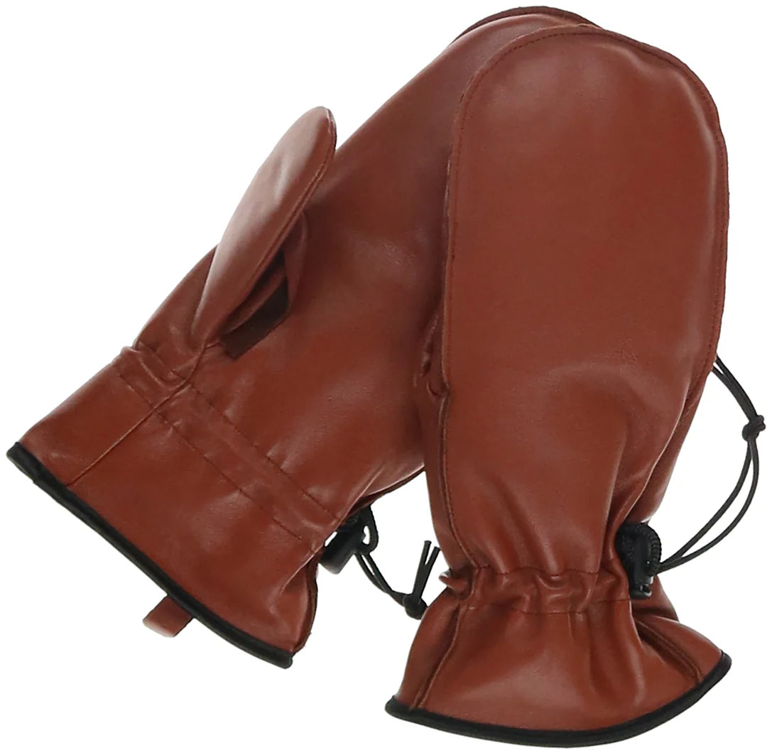 Fraas | Leather Mittens with Toggle