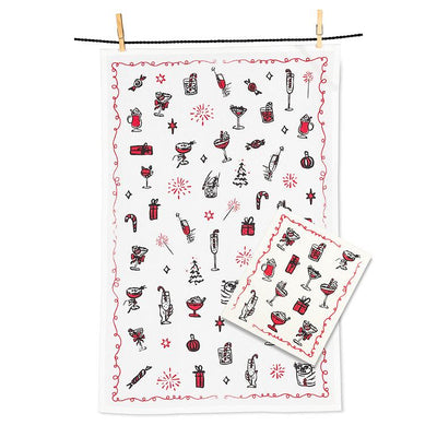 Abbott | Cocktails Dishcloth & Kitchen Towel Set