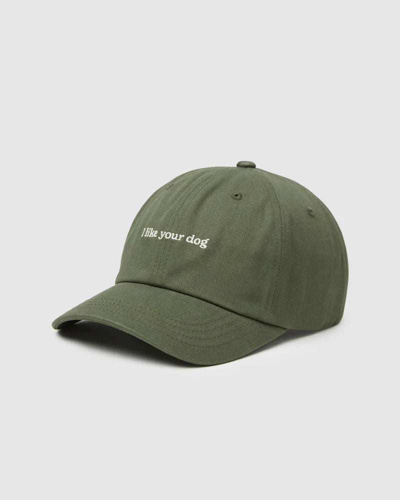 Ten Tree | Slogan Peak Hat (Deep Olive/Like Your Dog)