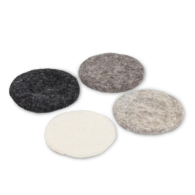 Abbott | Round Grey Coasters - Set of 4