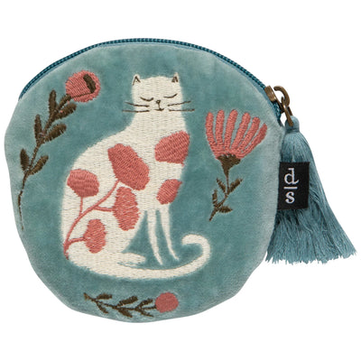 Danica | Dogwood Embroidered Flat Pouch