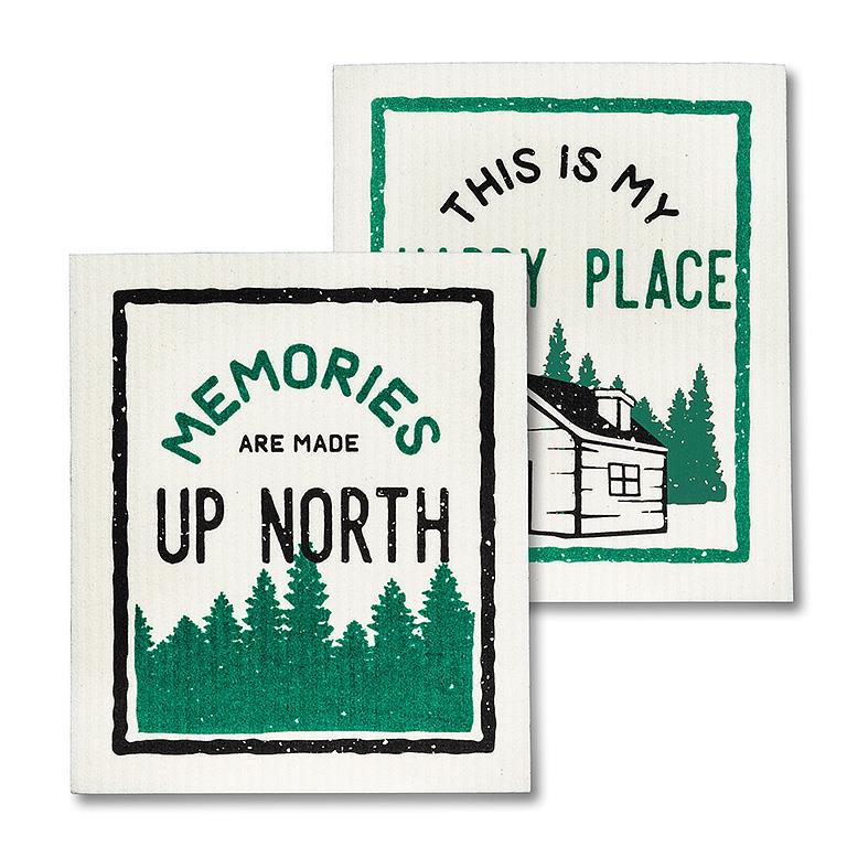Abbott | This Is My Happy Place Swedish Dish Cloth - Set of 2