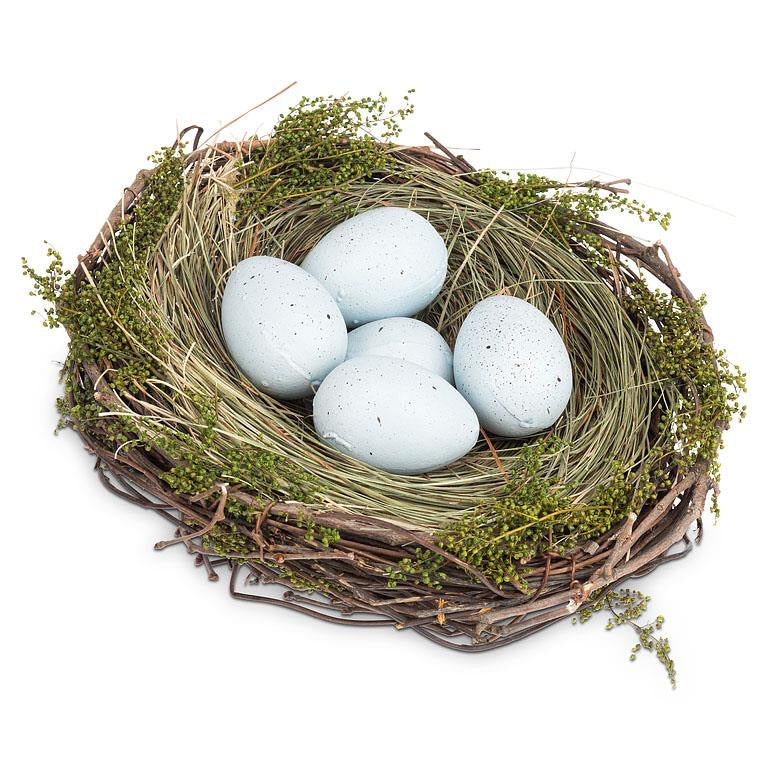 Medium Nest with Blue Eggs