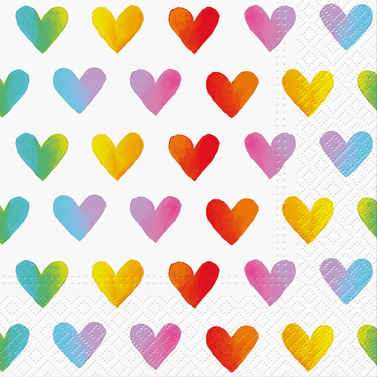 Abbott | Rainbow Hearts Napkins
