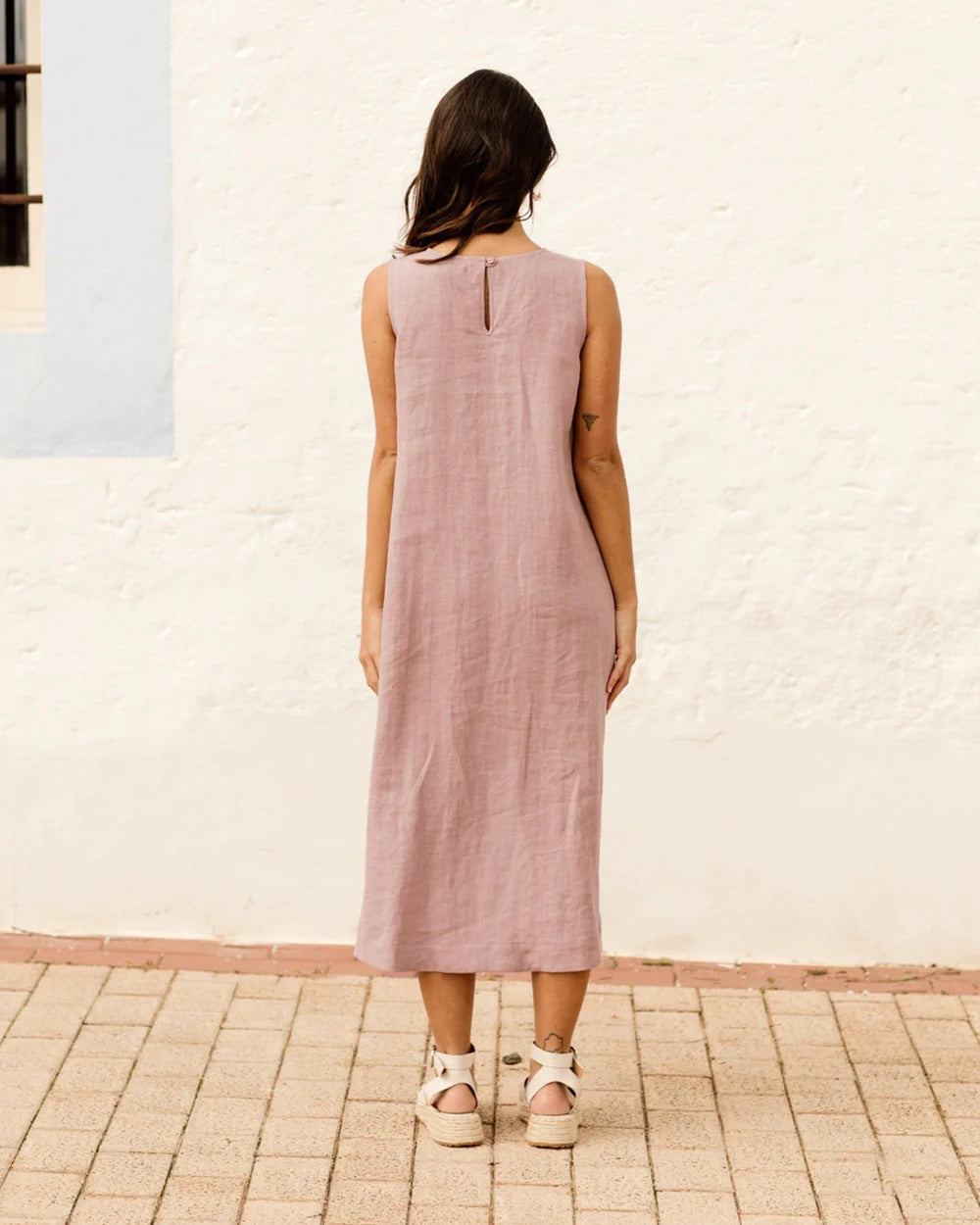 Magic Linen Royal Linen Dress | Toscana Woodrose