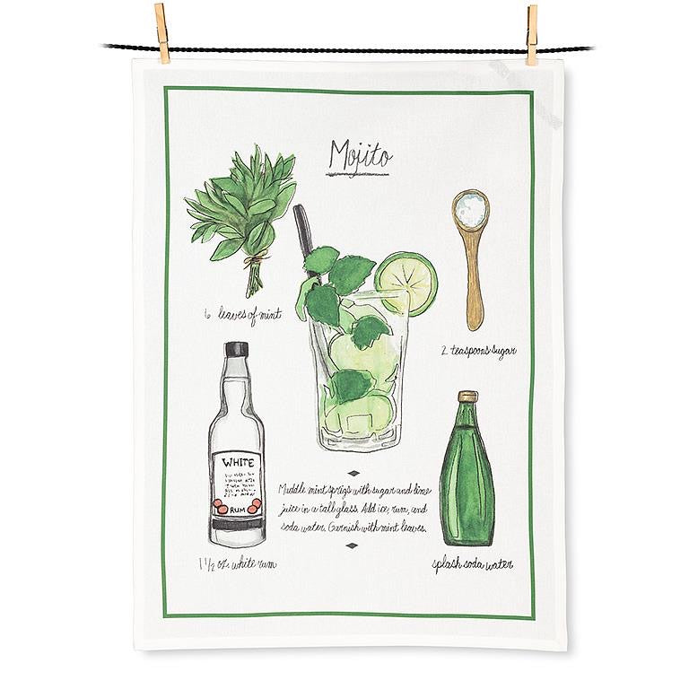 Mojito Recipe Kitchen Towel