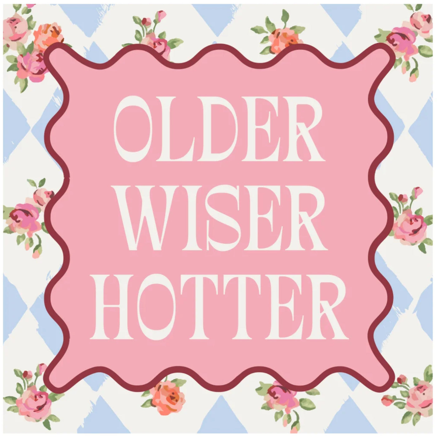 Old Country Design | Quip Cocktail Napkins - Older Wiser Hotter