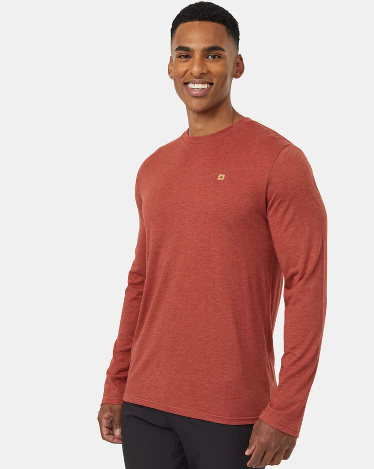 TenTree | Men’s TreeBlend Classic Long Sleeve - Burnt Henna Heather