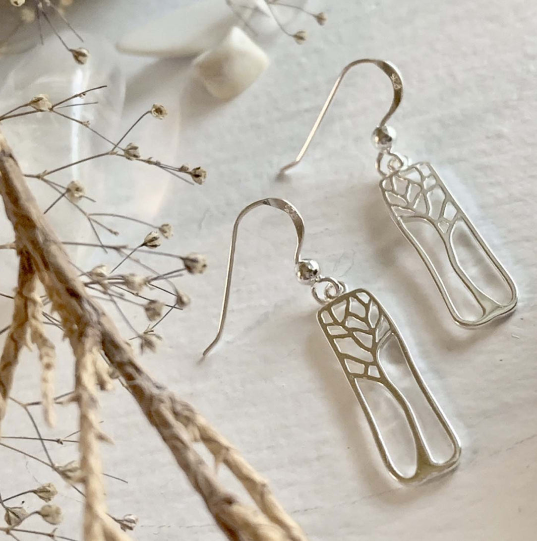 Pika and Bear | Hallerbos Sterling Silver Tree Drop Earrings