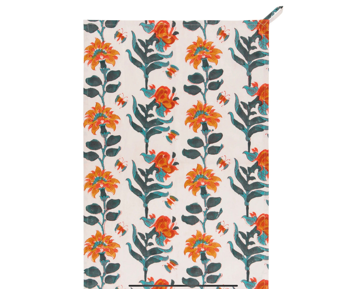 Heirloom Block Print Towel | Marigold