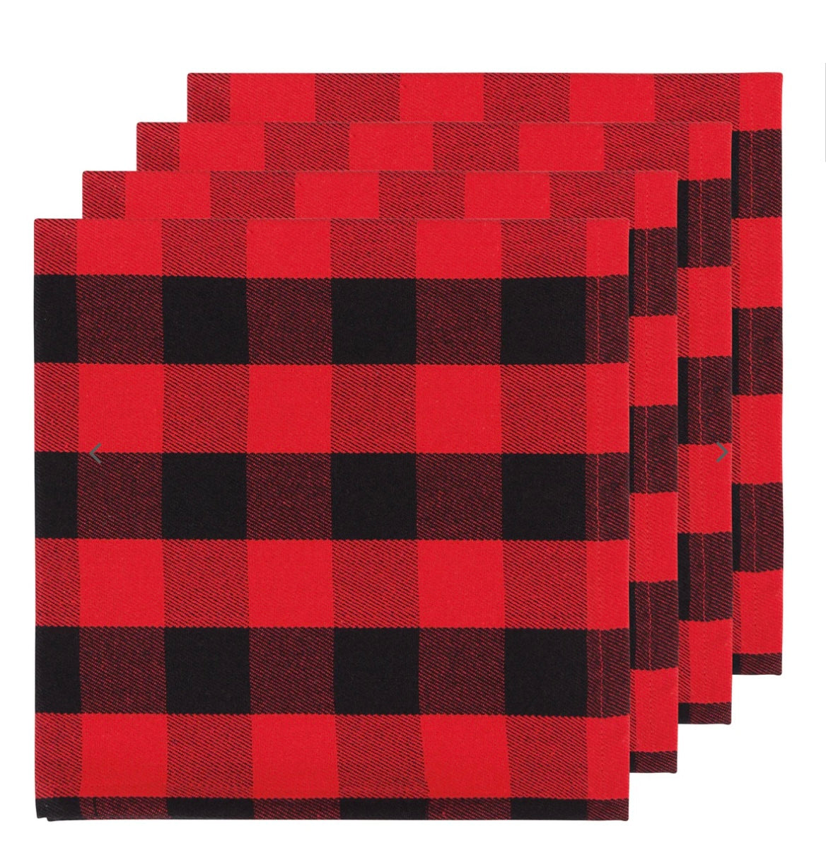 Set of Four Buffalo Check Napkins