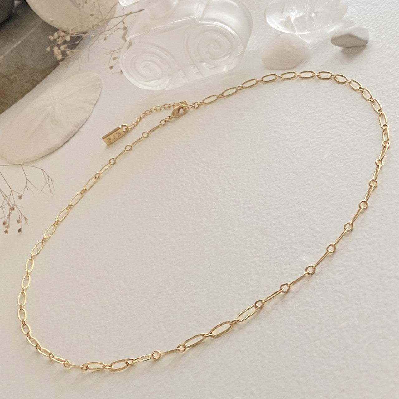Pika and Bear | "Donostia" Textured Paperclip Chain Necklace