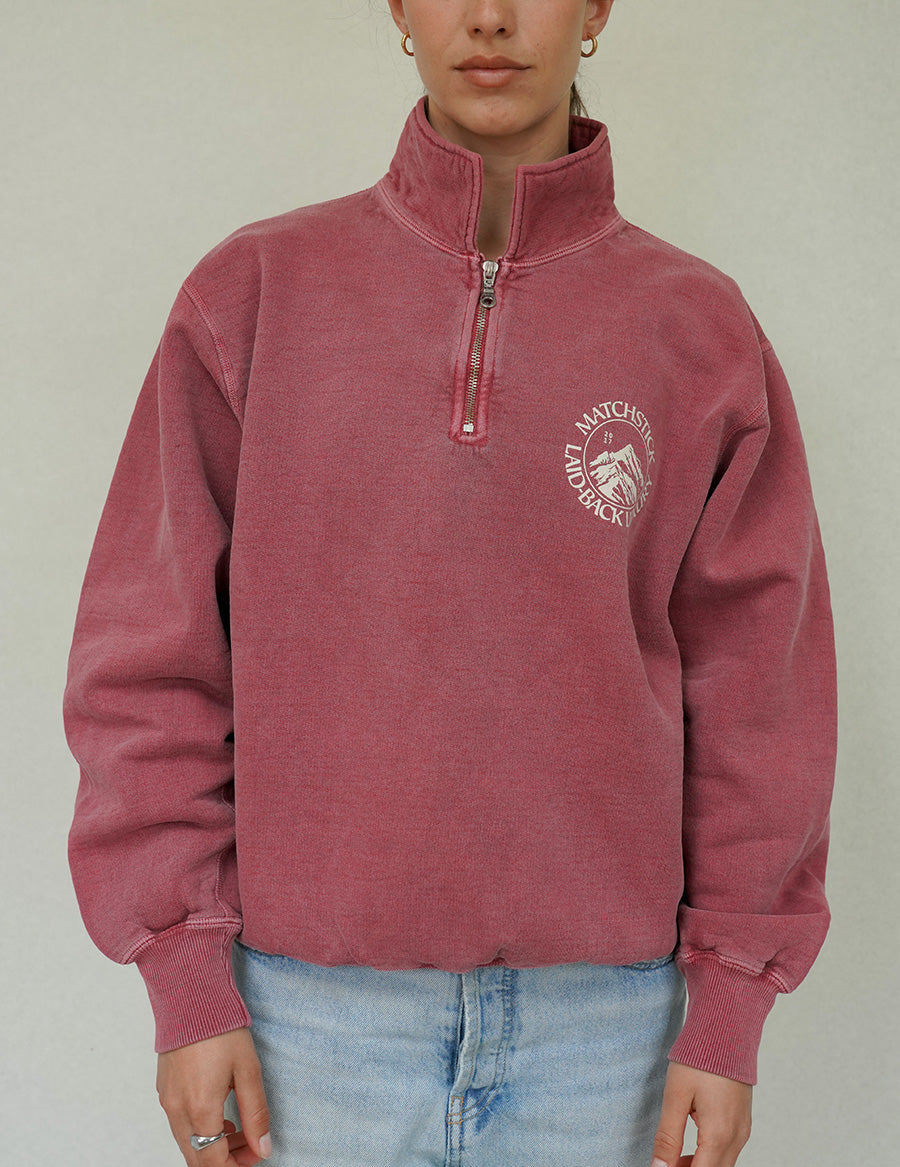 Matchstick Co. | Range 3/4 Zip Pullover - Vintage Red
