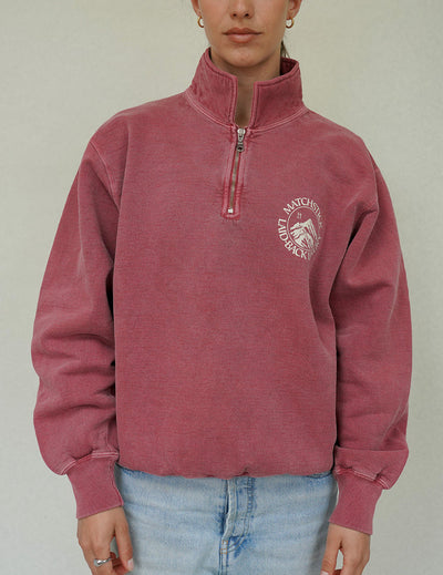 Matchstick Co. | Range 3/4 Zip Pullover - Vintage Red