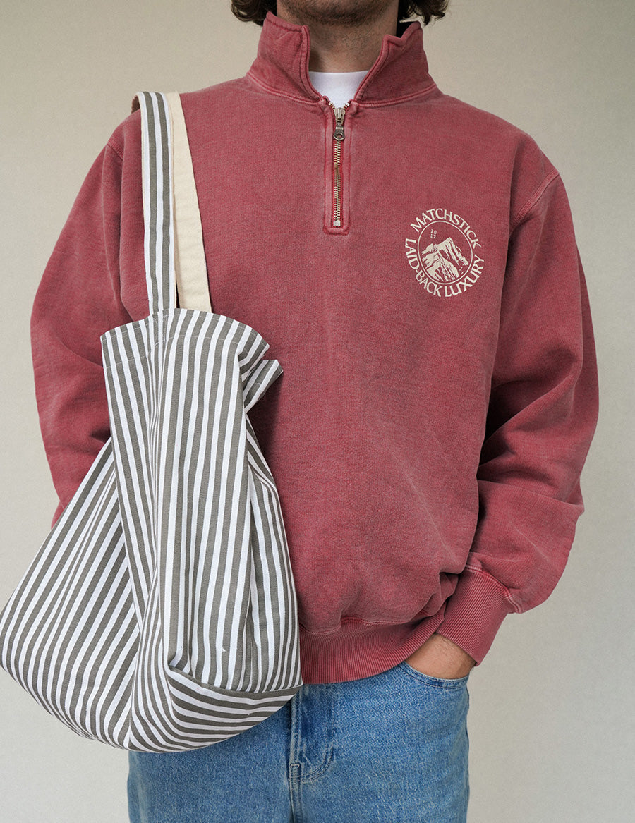 Matchstick Co. | Range 3/4 Zip Pullover - Vintage Red