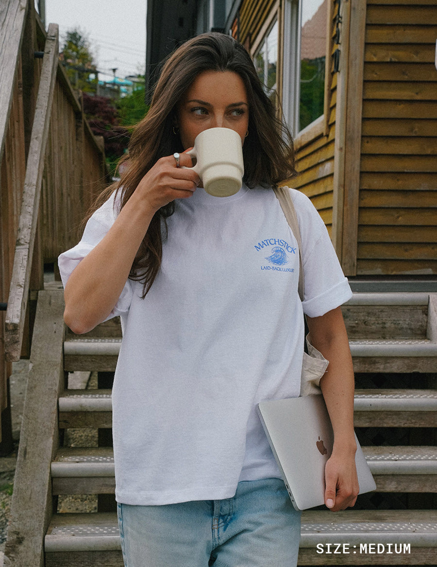 Matchstick Co. | Wave Boxy Tee - True White
