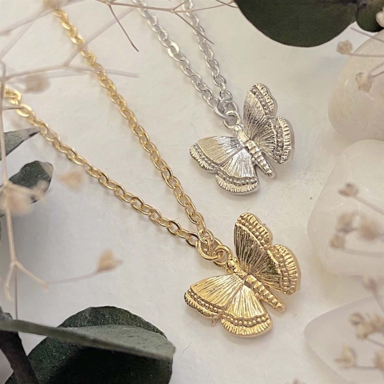 Pika and Bear | “Papillon” Butterfly Charm Necklace