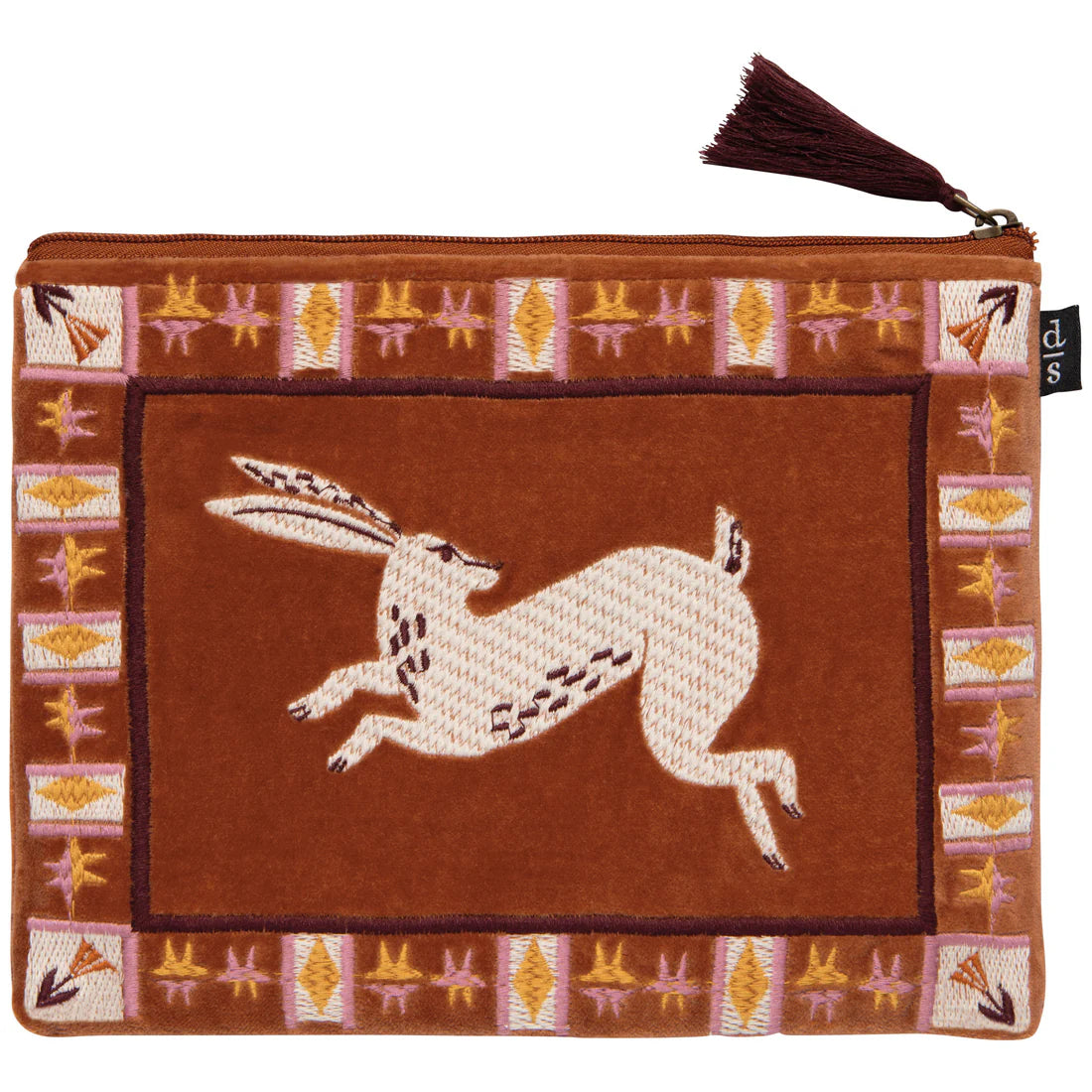 Danica | Folktale Embroidered Flat Pouch
