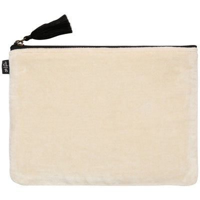 Danica | Dogwood Embroidered Flat Pouch