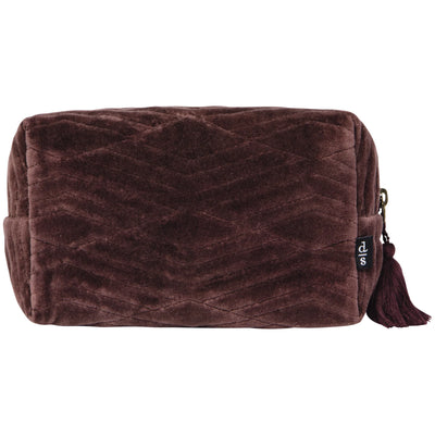 Danica | Fig Quilted Cosmetic Bag