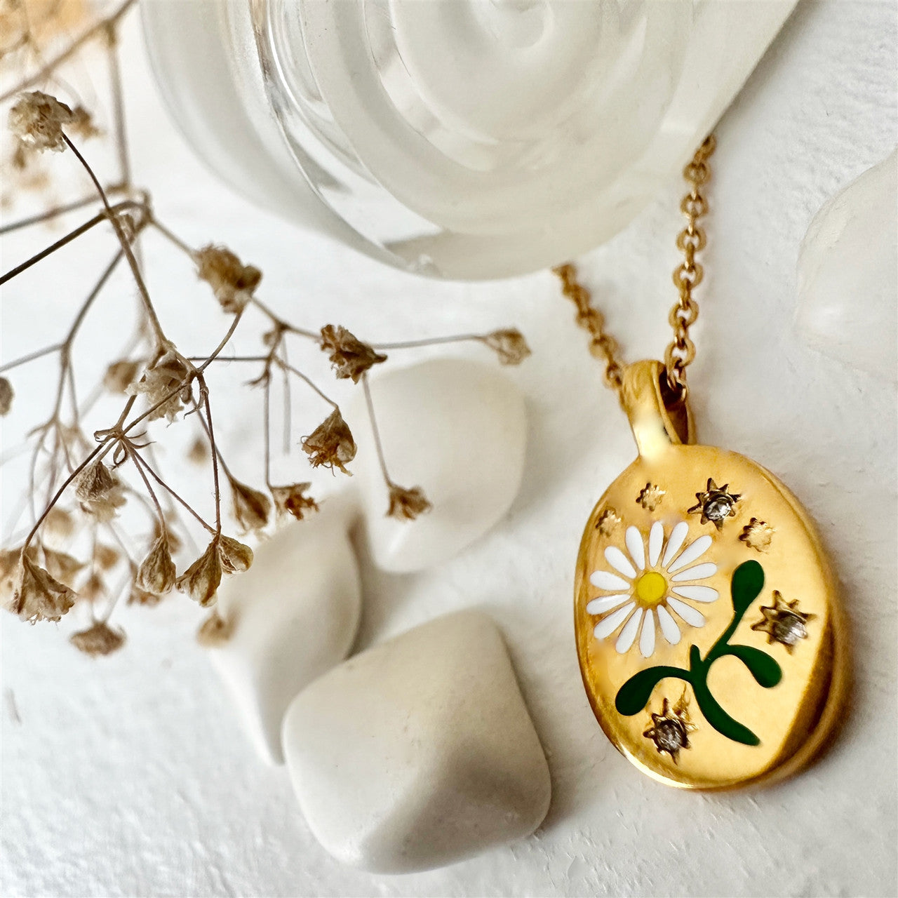 Pika and Bear | Bellis Daisy Charm Necklace