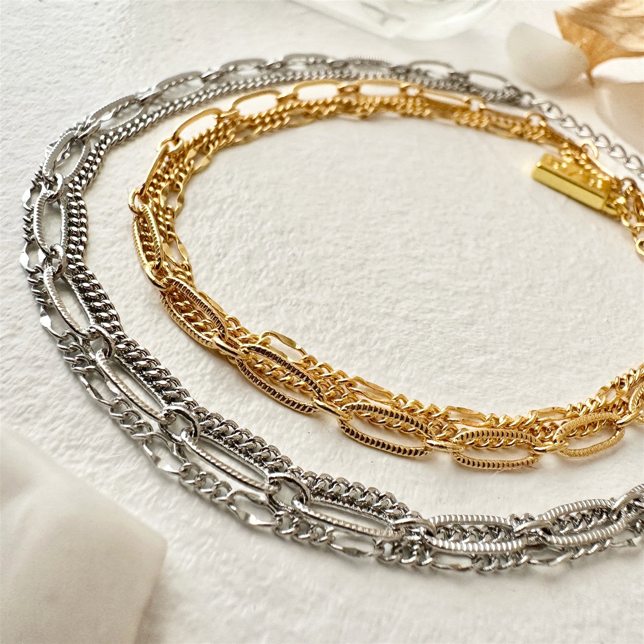 Pika and Bear | Nanaimo Triple Layer Chain Bracelet