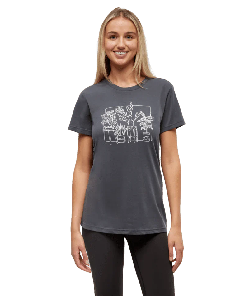 Ten Tree | Plant T-Shirt - Graphite/ Vintage White