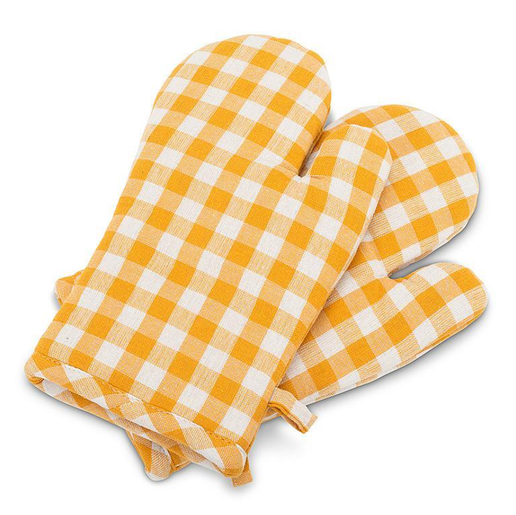 Abbott | Gingham Oven Mitt - Yellow/White