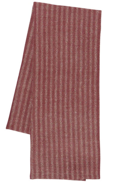 Danica | Linen Cotton Dishtowel - Stripe Wine