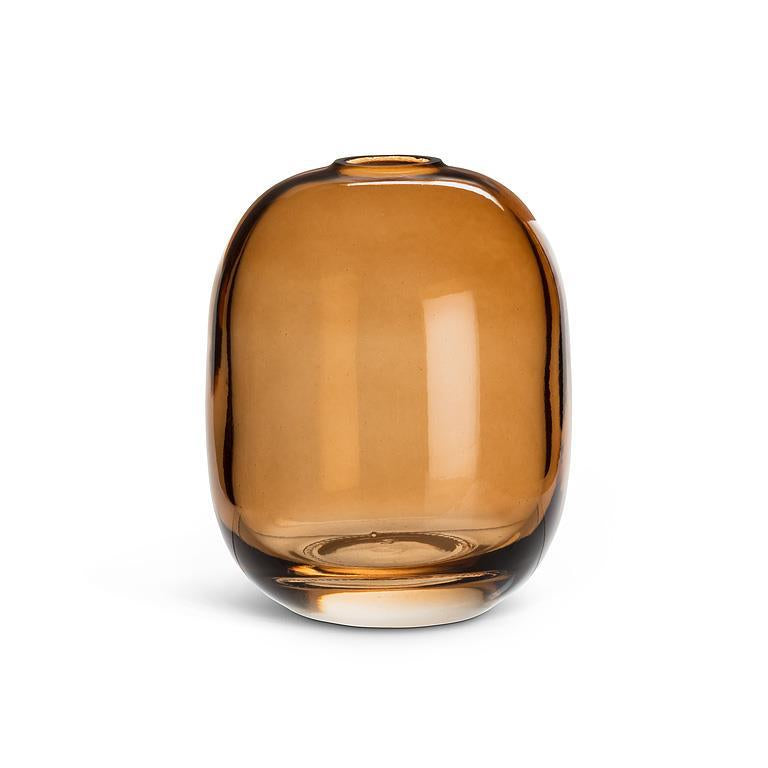 Abbott | Medium Barrel Vase - Dark Amber