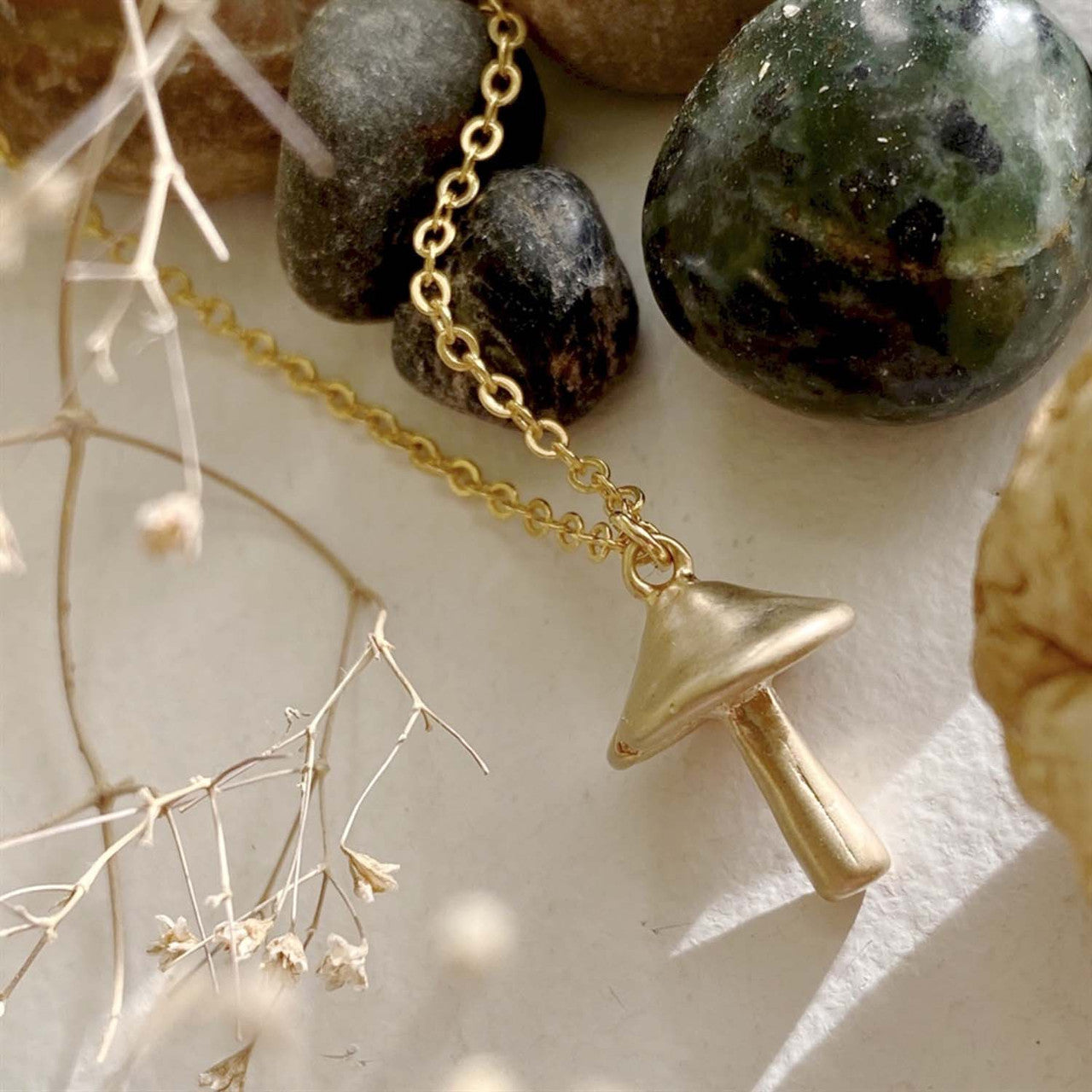 Pika and Bear | Cubensis Mushroom Charm Necklace