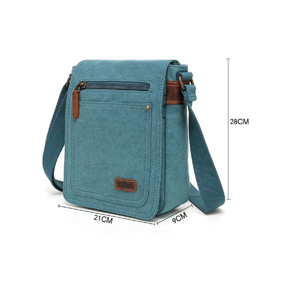 DaVan | Jasper Canvas Shoulder Bag (7 Pockets)