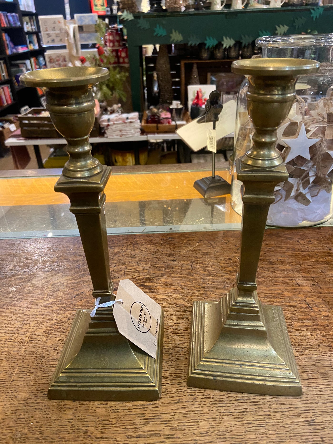 Antique Brass Candle Holders