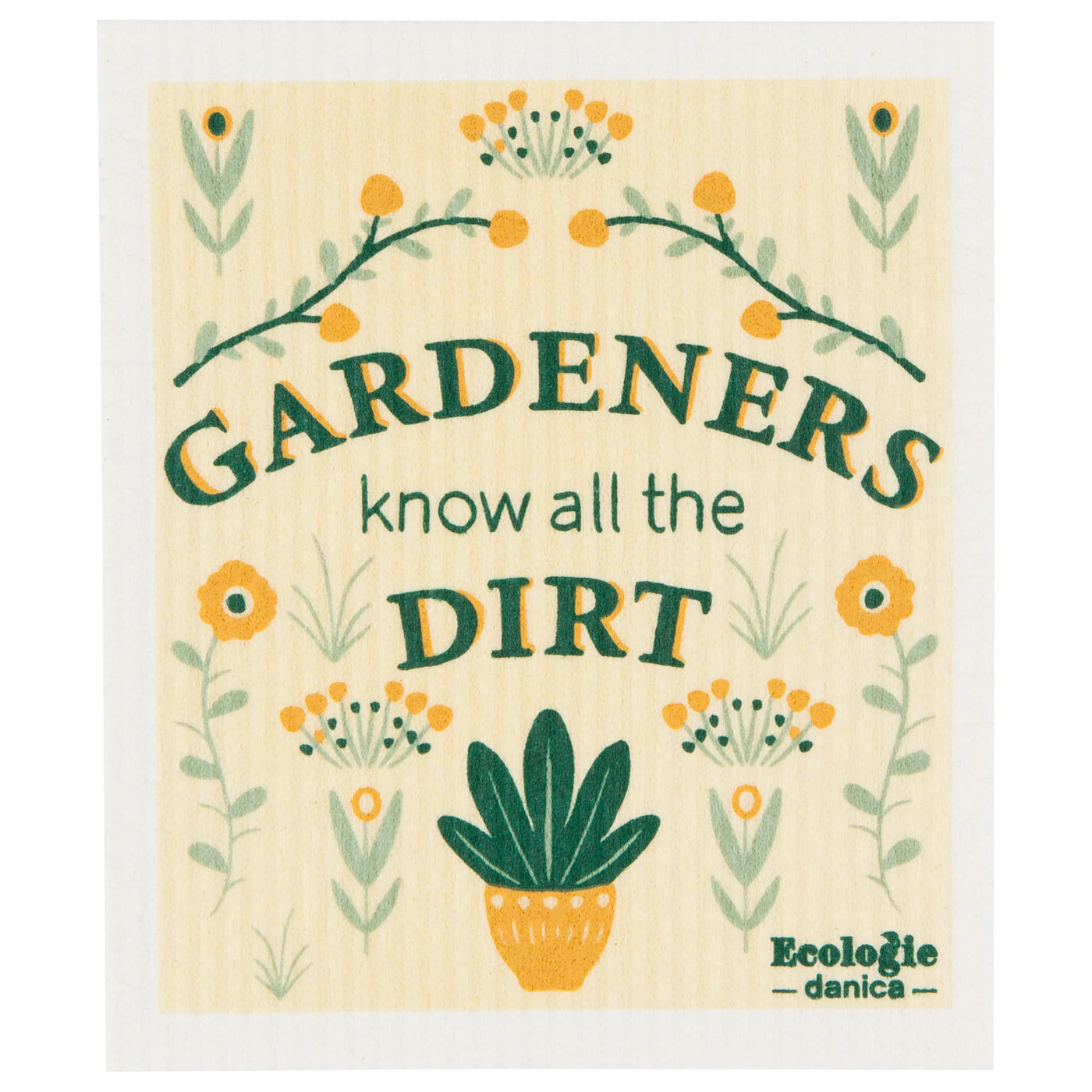 Smarty Plants (Gardeners Know all the Dirt) Swedish Dishcloth