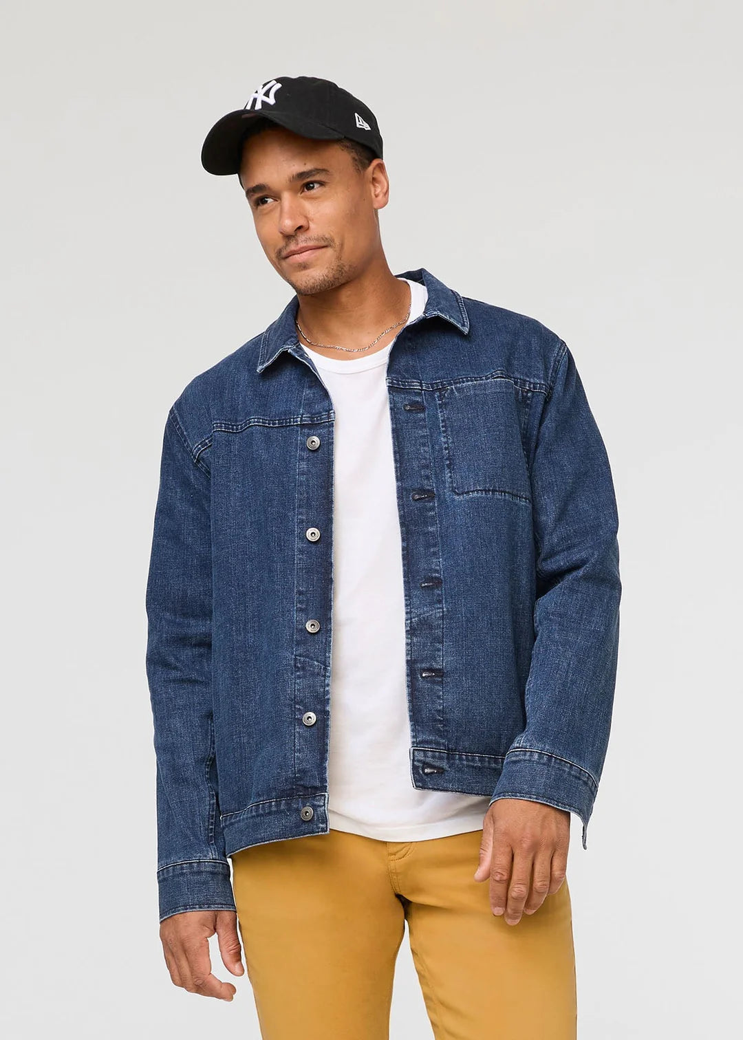 DU/ER Men’s Stay Dry Performance Denim Jean Jacket | Medium Blue