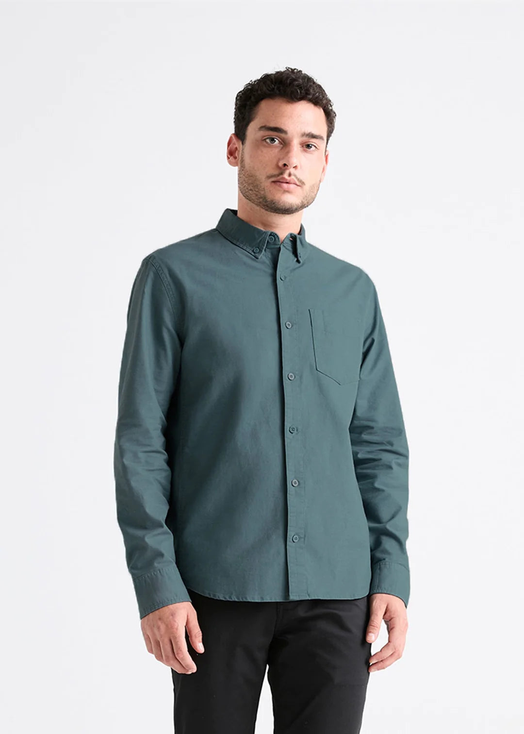 DU/ER Men’s Performance Stretch Button Down | Smoke Blue