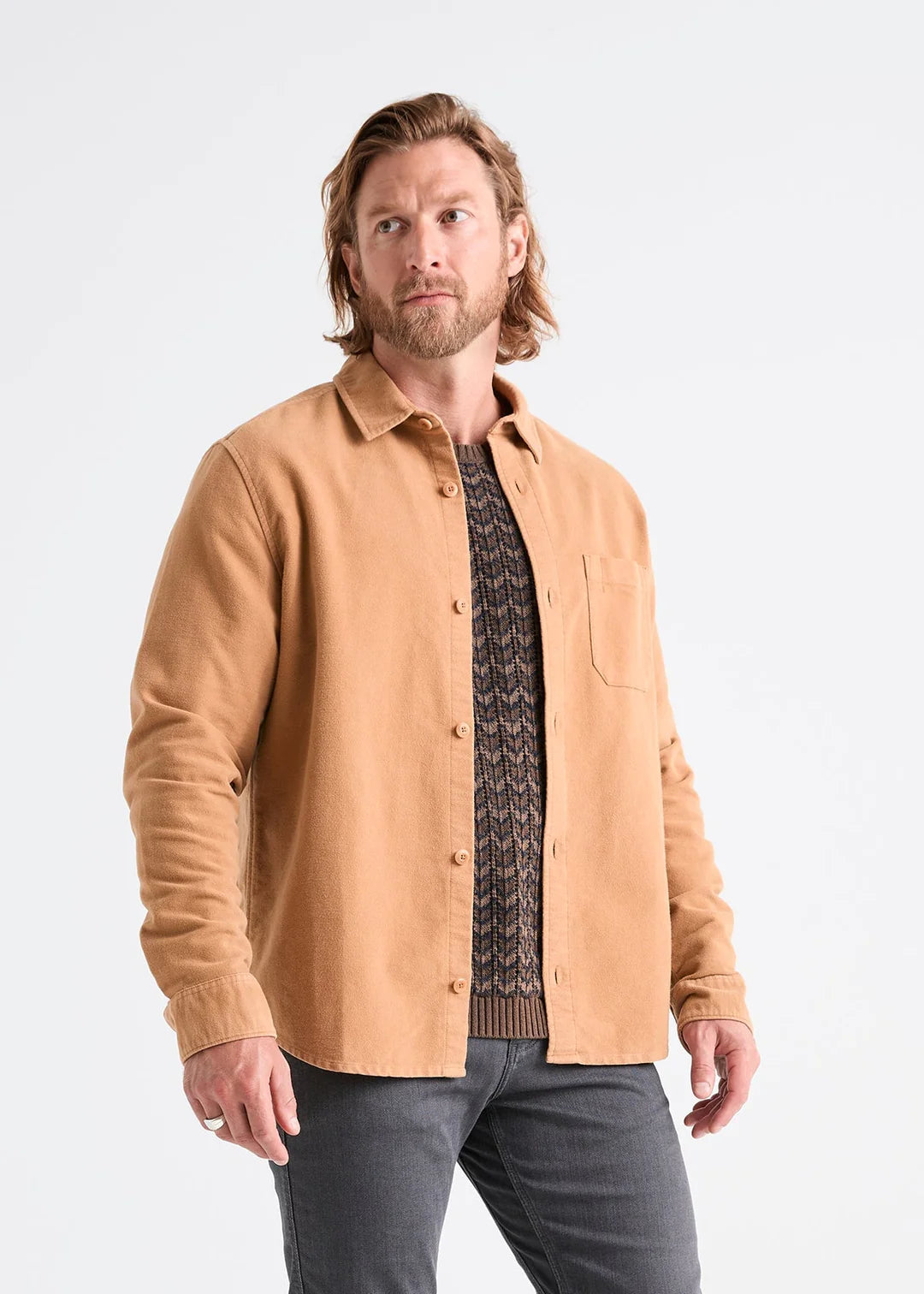 DU/ER Men’s No Sweat Moleskin Shirt | Camel