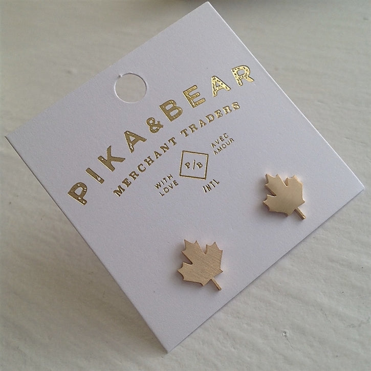 1867 Maple Leaf Stud Earrings