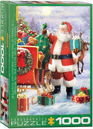 1000 pc Puzzle Santa With Sled