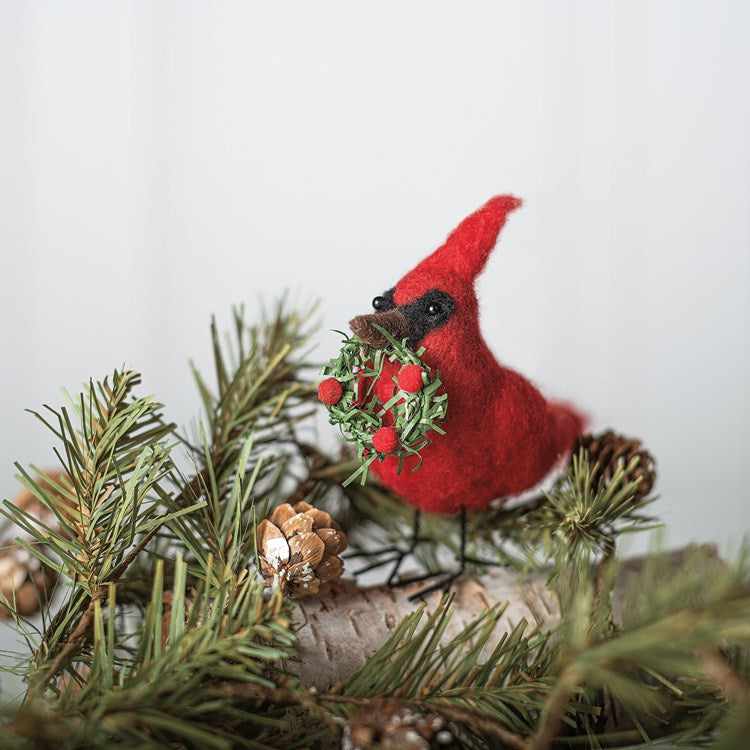 Candym | Cardinal with Wreath Ornament