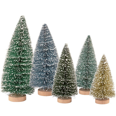 Candym Bottle Brush Snowy Tree - Assorted Sizes