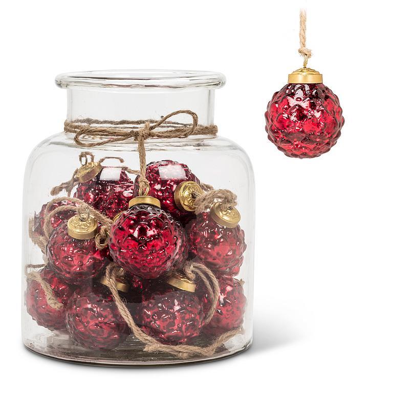 Small Glass Ornaments| Red or Gold