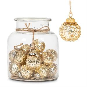 Small Glass Ornaments| Red or Gold