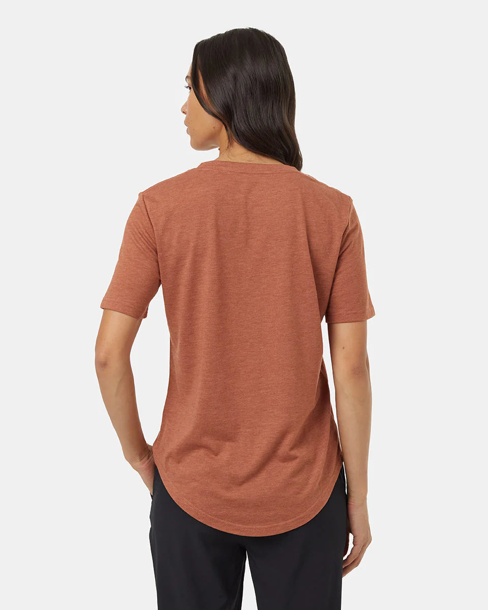 TenTree Women’s TreeBlend V-Neck T-Shirt | Clay Tile Heather