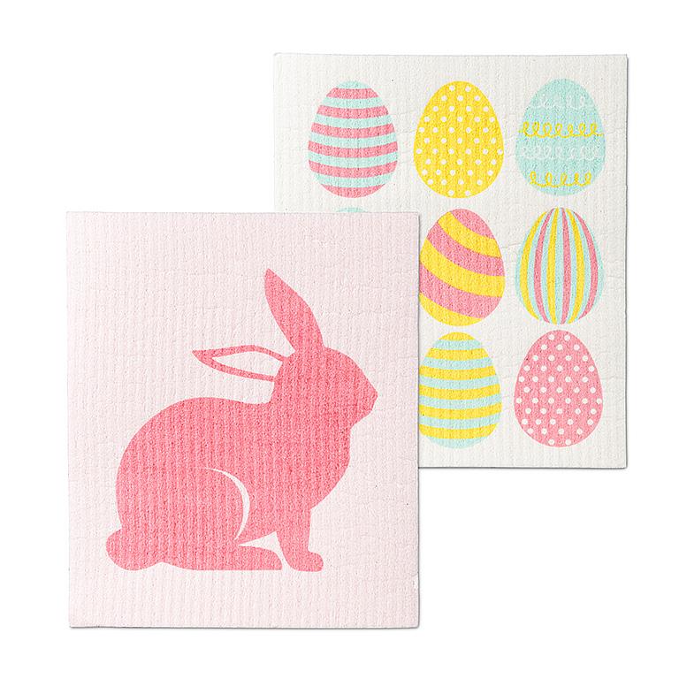 Abbott | Easter Egg & Bunny Swedish Dishcloth - Set of 2