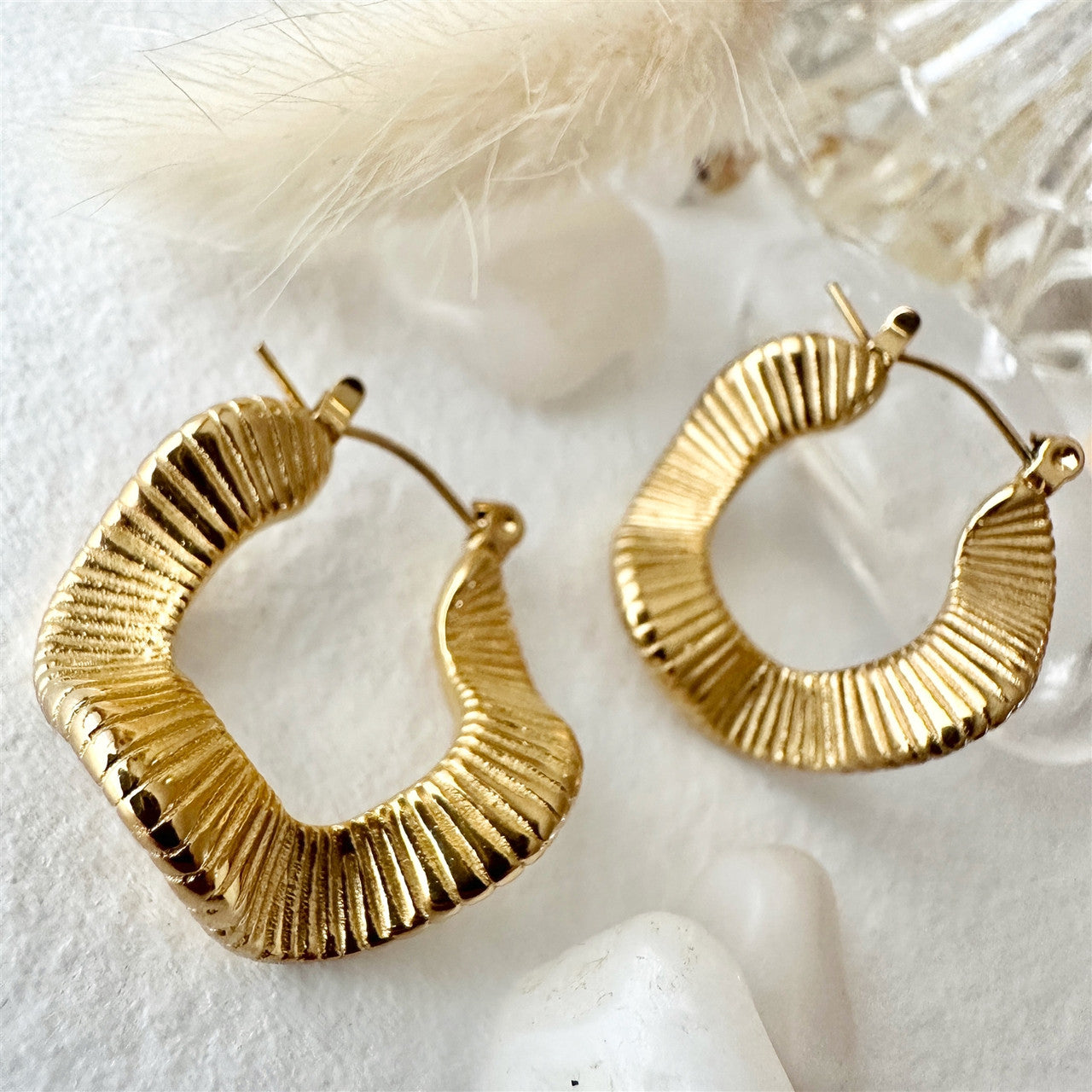 Pika and Bear | Attica Wavy Hoop Earrings