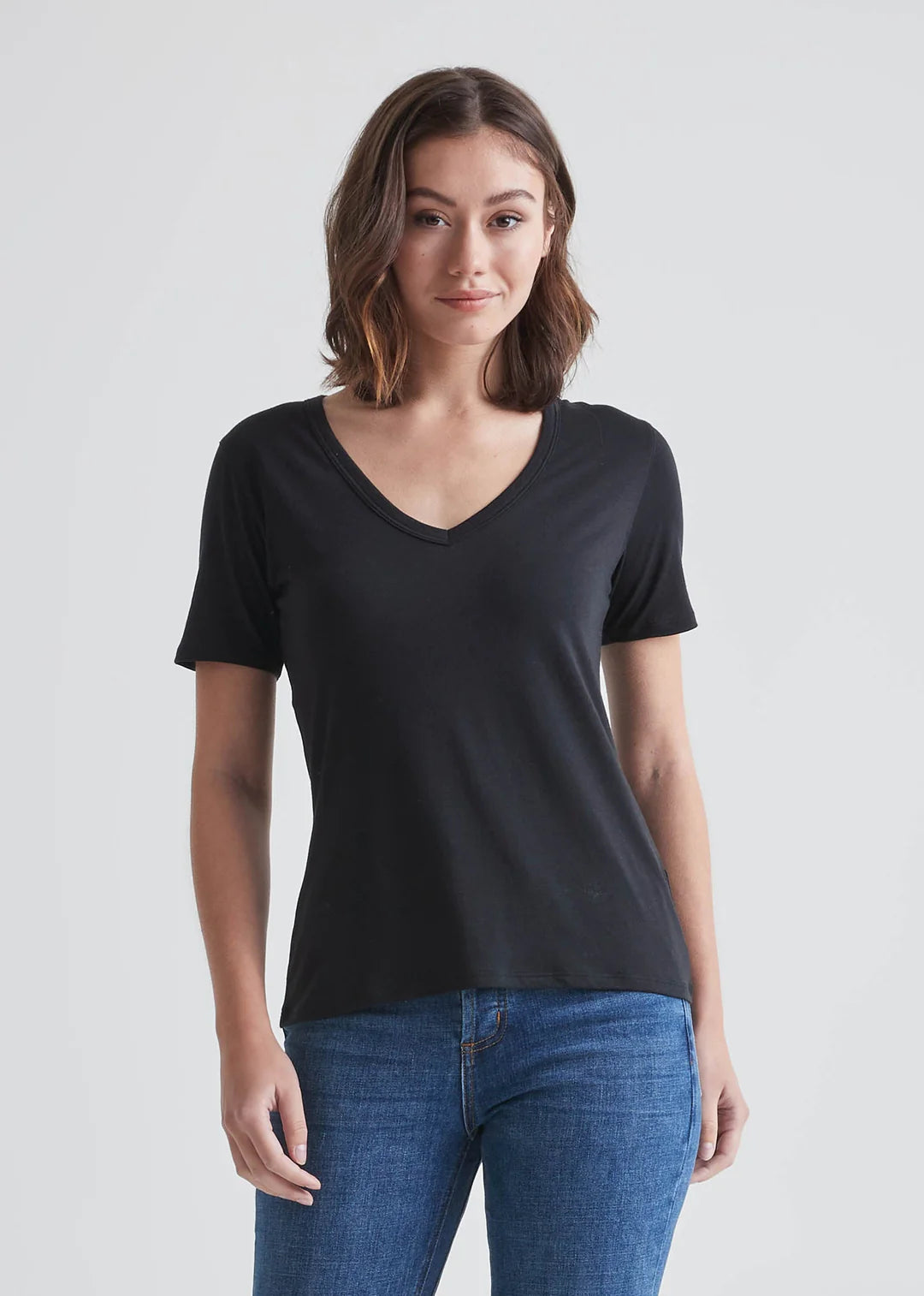 DU/ER DURA-SOFT Only Women’s V-Neck | Black