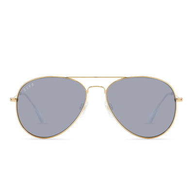 DIFF Cruz | Gold + Grey Lens Sunglasses