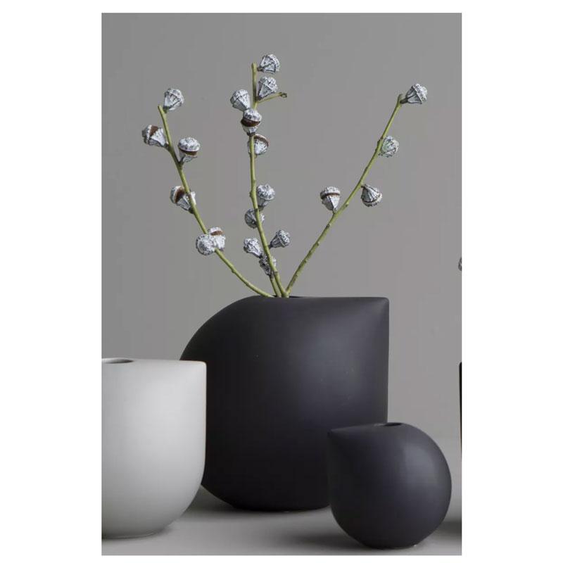 Varese Large Nib Ceramic Vase - Black